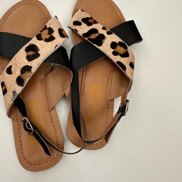 Asos Rule London Leopard Leather Sandals size US 5 / UK 3 - Picture 6 of 12